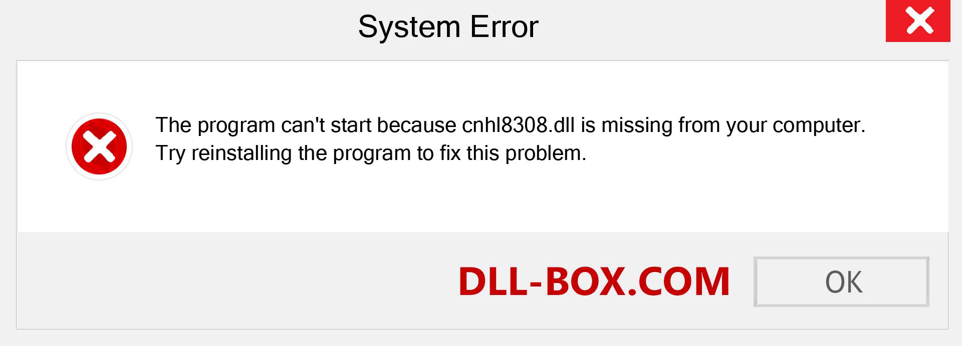  cnhl8308.dll file is missing?. Download for Windows 7, 8, 10 - Fix  cnhl8308 dll Missing Error on Windows, photos, images