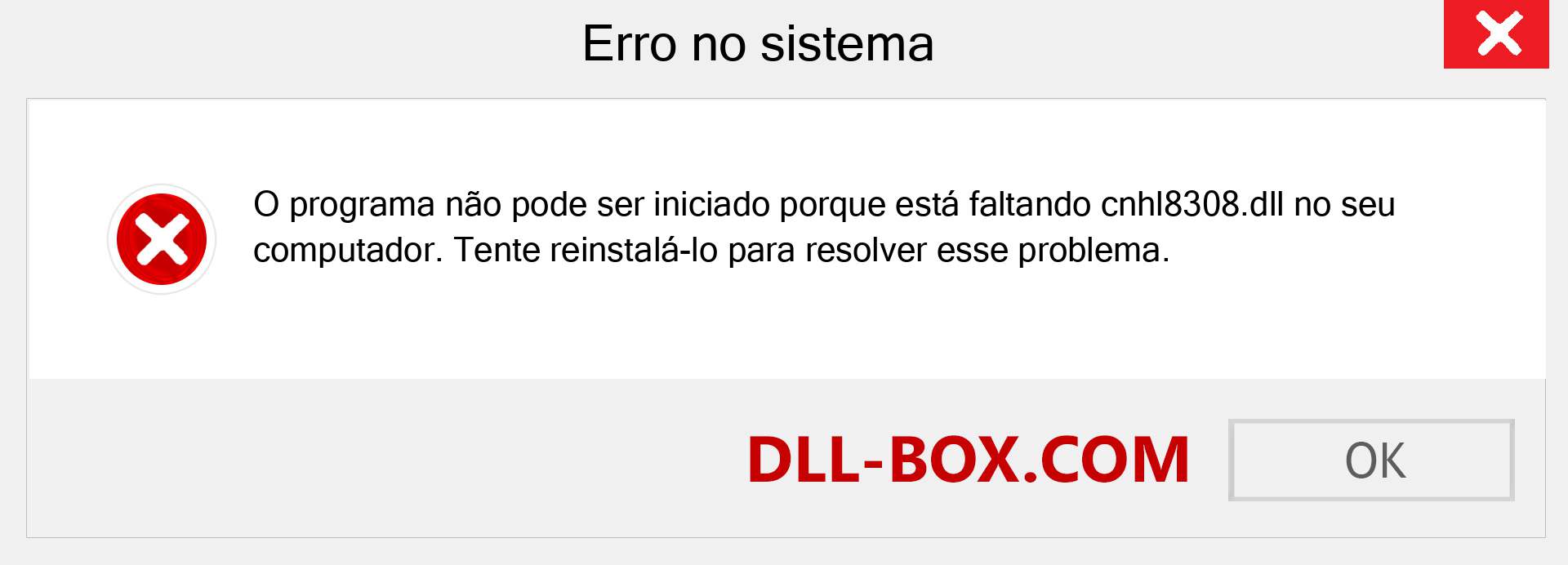 Arquivo cnhl8308.dll ausente ?. Download para Windows 7, 8, 10 - Correção de erro ausente cnhl8308 dll no Windows, fotos, imagens